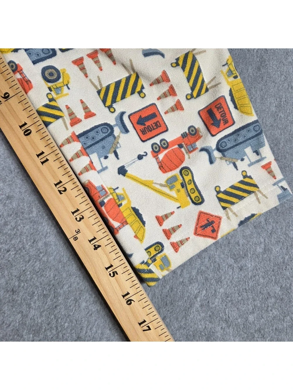 CARTER'S Boys Size 6 Construction Truck Detour Sign Print Pajama Bottoms Pants